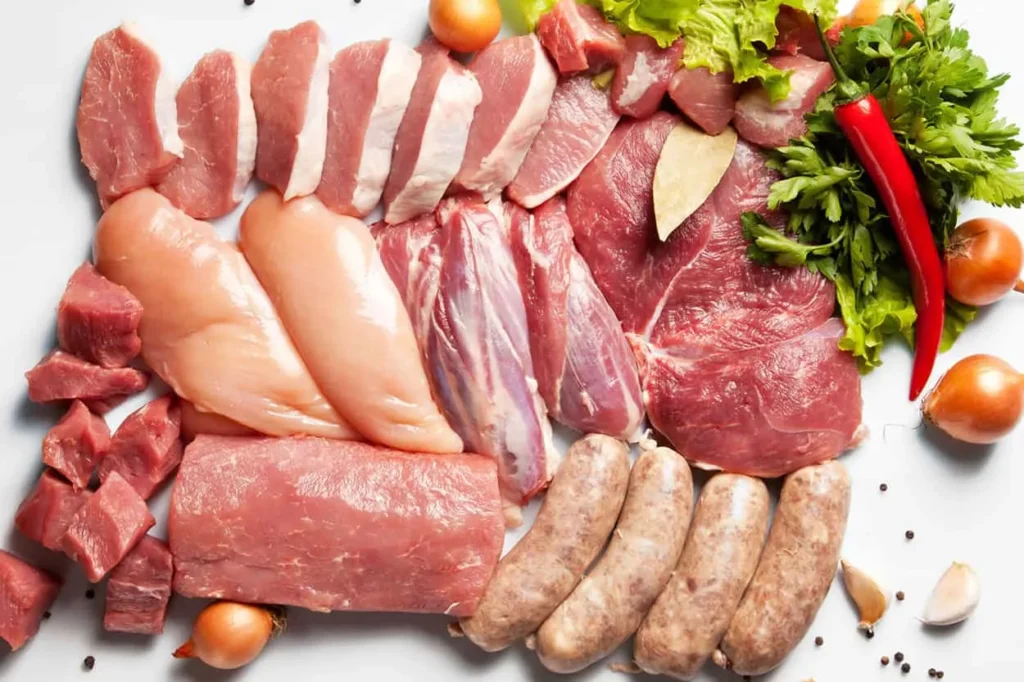 مزاج انواع گوشت قرمز و سفید طبع گوشت گاو، مرغ و سایر آن‌ها