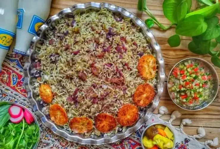 طرز تهیه کلم پلو ساده بدون سبزی به صورت مرحله به مرحله