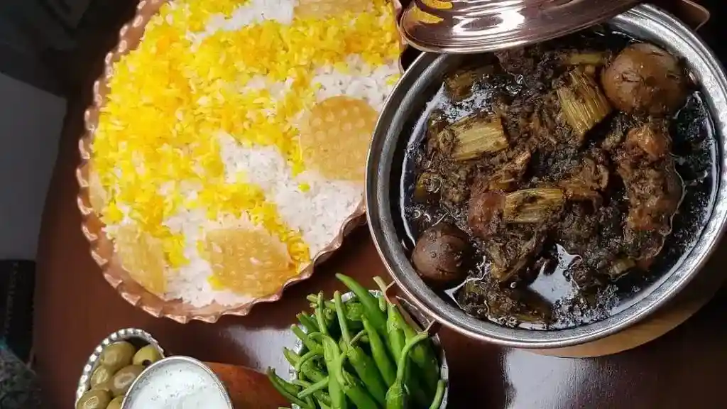 10 خورش مهمانی _ خورشت کرفس با گوشت