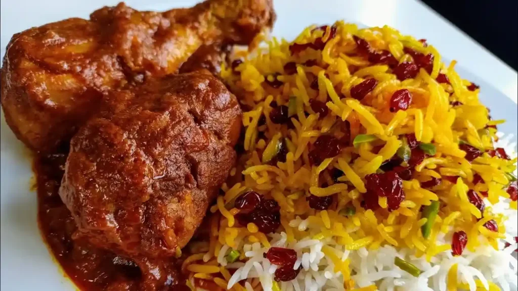 خورشت زرشک پلو با مرغ