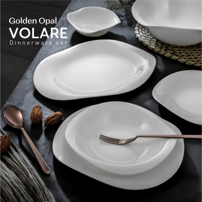 2. سرویس آرکوپال ۶ نفره ۲۶ پارچه قالب ولاره (volare) طرح سفید